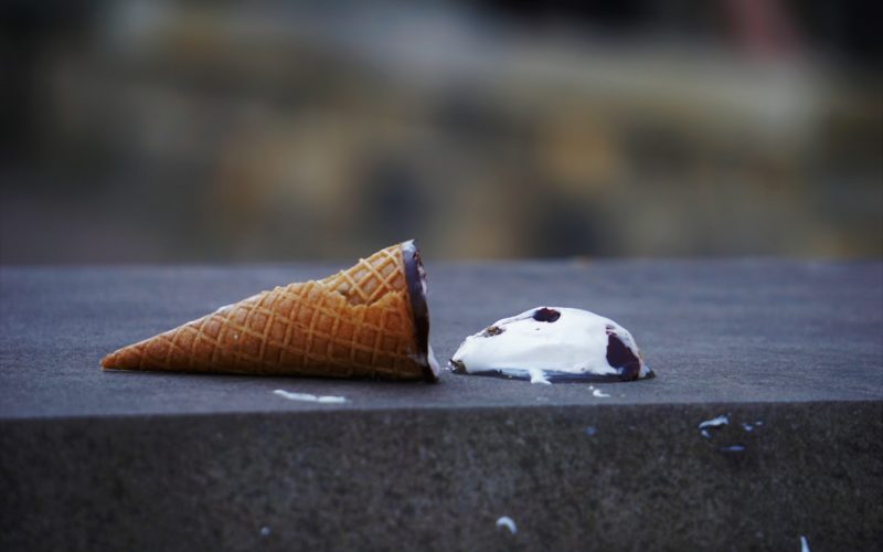 brown ice cream cone